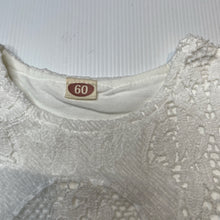 Load image into Gallery viewer, Girls white, lined lace bodysuit / romper, EUC, size 000,  