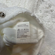 Load image into Gallery viewer, Girls white, lined lace bodysuit / romper, EUC, size 000,  