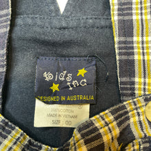 Load image into Gallery viewer, Boys Kids Inc, checked cotton overalls / shortalls, GUC, size 00,  