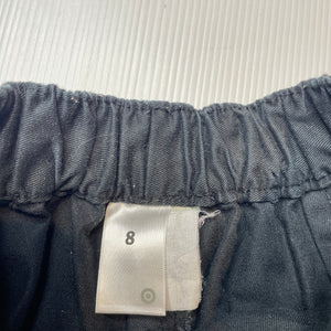 Girls Target, black school skort, elasticated, GUC, size 8,  