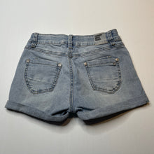 Load image into Gallery viewer, Girls Pavement, stretchy denim jean shorts, adjustable, GUC, size 14,  