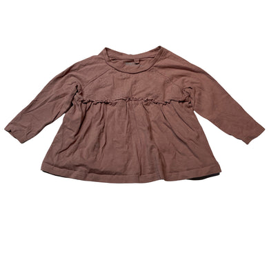 Girls Anko, embroidered cotton long sleeve top, GUC, size 1,  