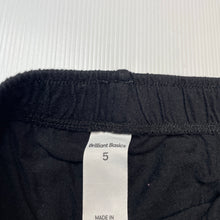 Load image into Gallery viewer, Unisex Brilliant Basics, black cotton shorts, elasticated, EUC, size 5,  