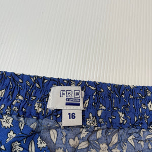 Girls Cotton On, viscose floral skirt, elasticated, L: 45cm, EUC, size 16,  