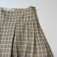 Load image into Gallery viewer, Girls Zara, checked box pleat skirt, adjustable, L: 36.5cm, EUC, size 13-14,  