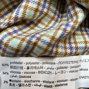 Girls Zara, checked box pleat skirt, adjustable, L: 36.5cm, EUC, size 13-14,  