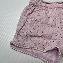 Load image into Gallery viewer, Girls Cotton On, cotton lined broderie shorts, elasticated, GUC, size 5,  