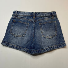 Load image into Gallery viewer, Girls Anko, blue denim jean shorts, adjustable, NEW, size 8,  