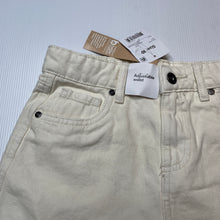 Load image into Gallery viewer, Girls Anko, ecru denim shorts, adjustable, NEW, size 10,  