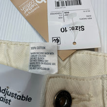 Load image into Gallery viewer, Girls Anko, ecru denim shorts, adjustable, NEW, size 10,  
