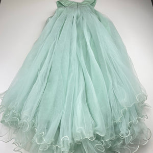 Girls Paris Daisy Couture, cotton lined tulle party dress, no size, armpit to armpit: 31cm, FUC, size 5-6, L: 80cm at front