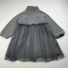 Load image into Gallery viewer, Girls Zara, grey winter dress, small catches, FUC, size 1, L: 43cm