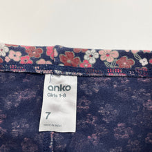 Load image into Gallery viewer, Girls Anko, floral leggings, elasticated, Inside leg: 46cm, FUC, size 7,  