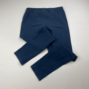 Girls Anko, navy leggings, elasticated, Inside leg: 46.5cm, FUC, size 7,  