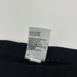 Girls Anko, black stretchy leggings, Inside leg: 45cm, GUC, size 7,  