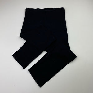 Girls Anko, black stretchy leggings, Inside leg: 45cm, GUC, size 7,  