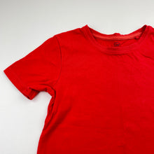 Load image into Gallery viewer, Unisex Favourites, red organic cotton tee / top, GUC, size 5,  