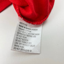 Load image into Gallery viewer, Unisex Favourites, red organic cotton tee / top, GUC, size 5,  