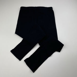 Girls Brilliant Basics, black stretchy leggings, Inside leg: 47cm, EUC, size 6,  