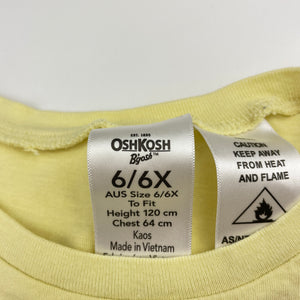 Girls Osh Kosh, cotton pyjama tee / top, cat, FUC, size 6,  