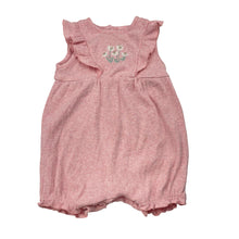 Load image into Gallery viewer, Girls Baby Berry, embroidered ribbed stretchy romper, GUC, size 0,  