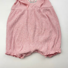 Load image into Gallery viewer, Girls Baby Berry, embroidered ribbed stretchy romper, GUC, size 0,  