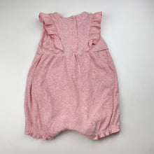Load image into Gallery viewer, Girls Baby Berry, embroidered ribbed stretchy romper, GUC, size 0,  