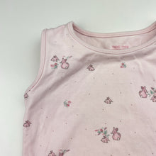 Load image into Gallery viewer, Girls Next, pink cotton bodysuit / romper, rabbits, EUC, size 0,  