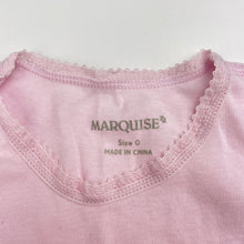 Load image into Gallery viewer, Girls Marquise, pink cotton singlet top, GUC, size 0,  