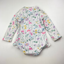 Load image into Gallery viewer, Girls Dymples, floral long sleeve swim one-piece, EUC, size 0,  