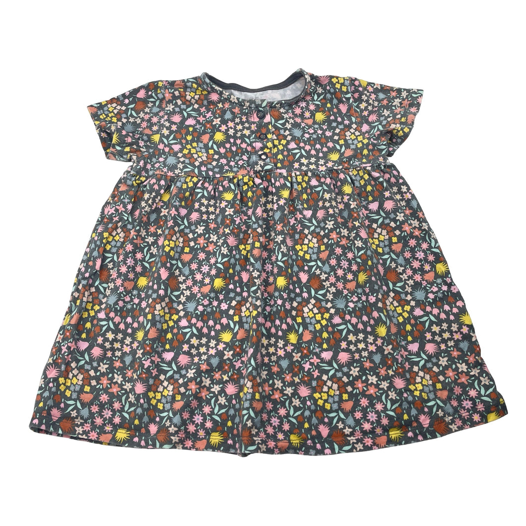 Girls Cotton On, stretchy floral casual dress, FUC, size 0, L: 37cm