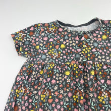 Load image into Gallery viewer, Girls Cotton On, stretchy floral casual dress, FUC, size 0, L: 37cm