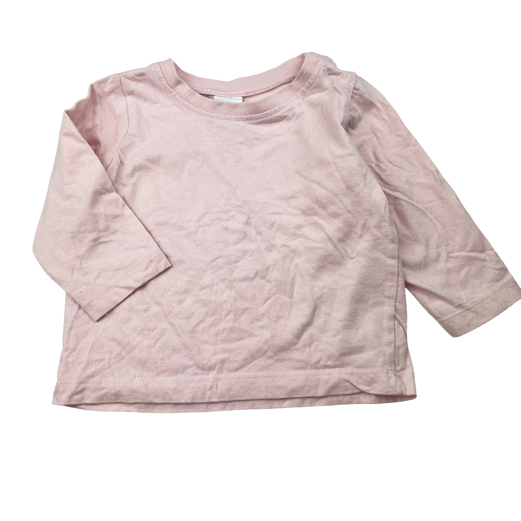Girls Baby Berry, pink cotton long sleeve top, GUC, size 0,  