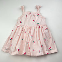 Load image into Gallery viewer, Girls Anko, cotton romper dress, cherries, EUC, size 0, L: 37cm
