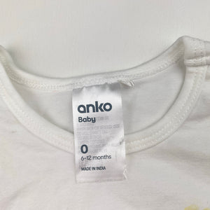 Girls Anko, stretchy bodysuit / romper, butterfly, EUC, size 0,  