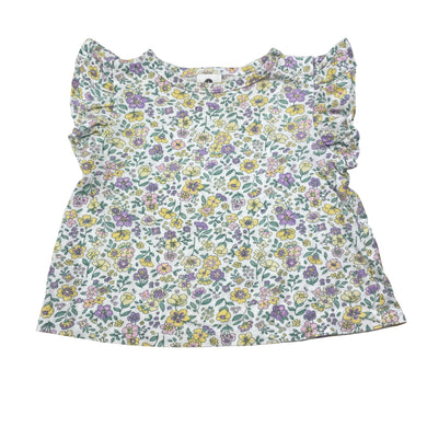Girls Dymples, floral cotton top, FUC, size 0,  