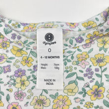 Load image into Gallery viewer, Girls Dymples, floral cotton top, FUC, size 0,  