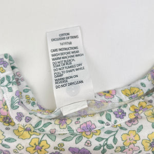 Girls Dymples, floral cotton top, FUC, size 0,  