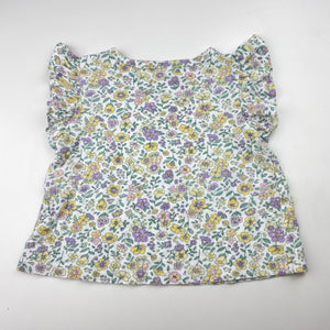 Girls Dymples, floral cotton top, FUC, size 0,  