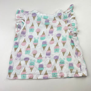 Girls Dymples, cotton tee / top, ice creams, GUC, size 0,  