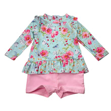 Load image into Gallery viewer, Girls David Jones, floral long sleeve swim one-piece, EUC, size 0,  