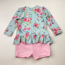 Load image into Gallery viewer, Girls David Jones, floral long sleeve swim one-piece, EUC, size 0,  