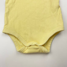 Load image into Gallery viewer, Unisex Anko, yellow ribbed bodysuit / romper, EUC, size 0,  