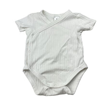 Load image into Gallery viewer, Unisex Target, white ribbed cotton bodysuit / romper, EUC, size 0,  