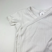 Load image into Gallery viewer, Unisex Target, white ribbed cotton bodysuit / romper, EUC, size 0,  