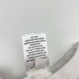 Unisex Target, white ribbed cotton bodysuit / romper, EUC, size 0,  