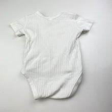 Load image into Gallery viewer, Unisex Target, white ribbed cotton bodysuit / romper, EUC, size 0,  