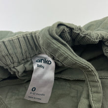 Load image into Gallery viewer, Unisex Anko, khaki corduroy cotton overalls, EUC, size 0,  