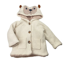 Load image into Gallery viewer, Unisex Zara, fleece lined hooded cardigan / sweater, GUC, size 0,  