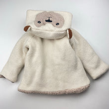 Load image into Gallery viewer, Unisex Zara, fleece lined hooded cardigan / sweater, GUC, size 0,  